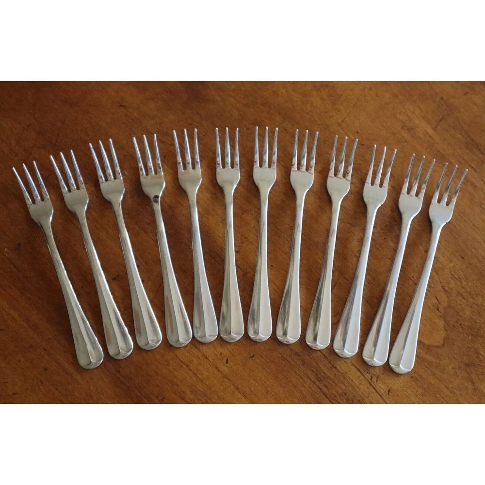 Lot of 12x Towle ASHLEY Stainless Supreme Korea Cocktail Seafood Fork Flatware